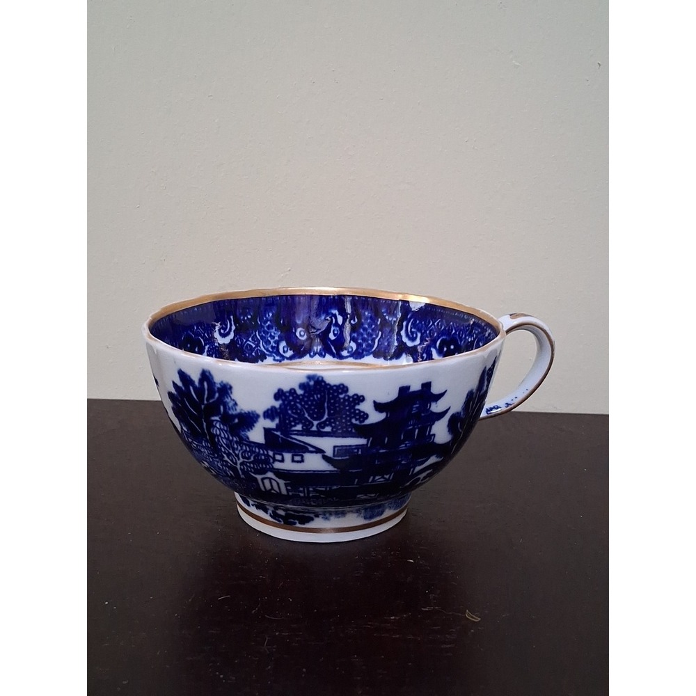 Antique Grainger & Co Worcester. Blue Willow Teacup